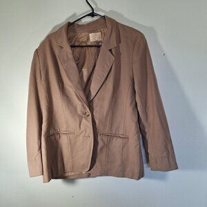 Vintage Women Pendleton Tan Wool Blazer size 10